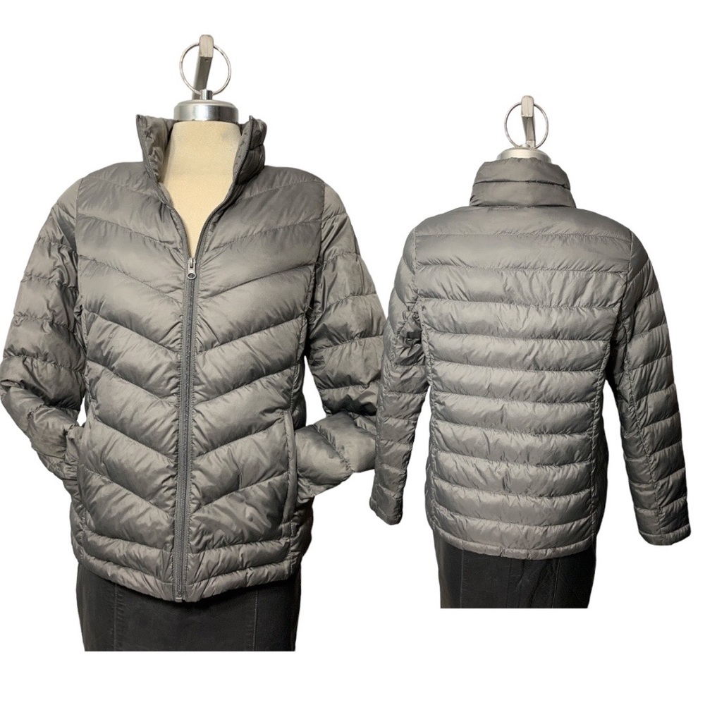 SEARS Grey Down Jacket Size M